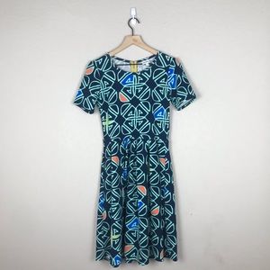 LuLaRoe Geometric Floral Amelia Dress